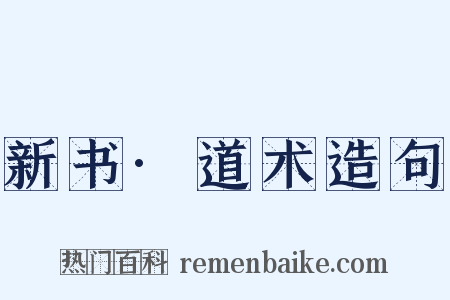 新书·道术造句是什么意思的图片